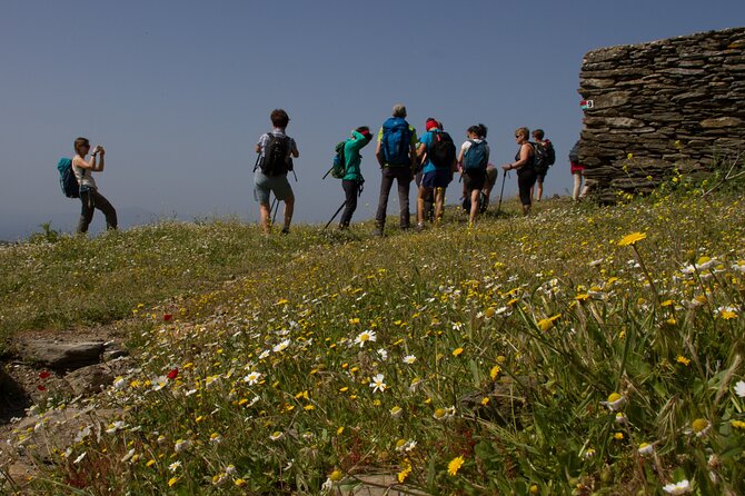 10-Day Inn-to-Inn Self-Guided Trekking Holiday Andros Trail - Cyclades - Arriving in Gavrio with the island ahead