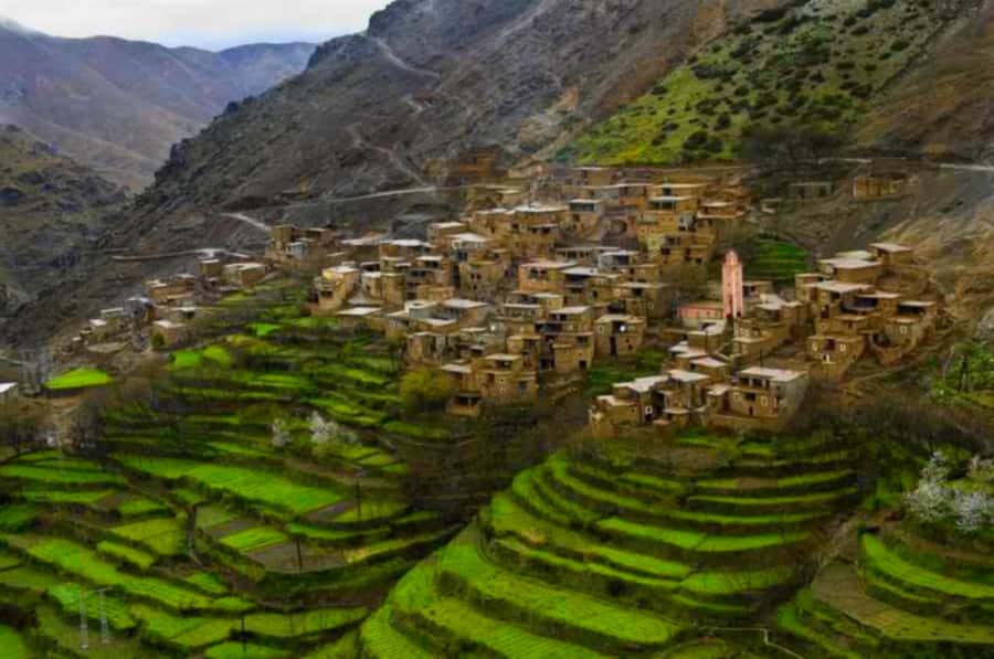 2 Days Desert Agafay and Atlas Mountains Trek From Marrakech - Lunch with mountain views