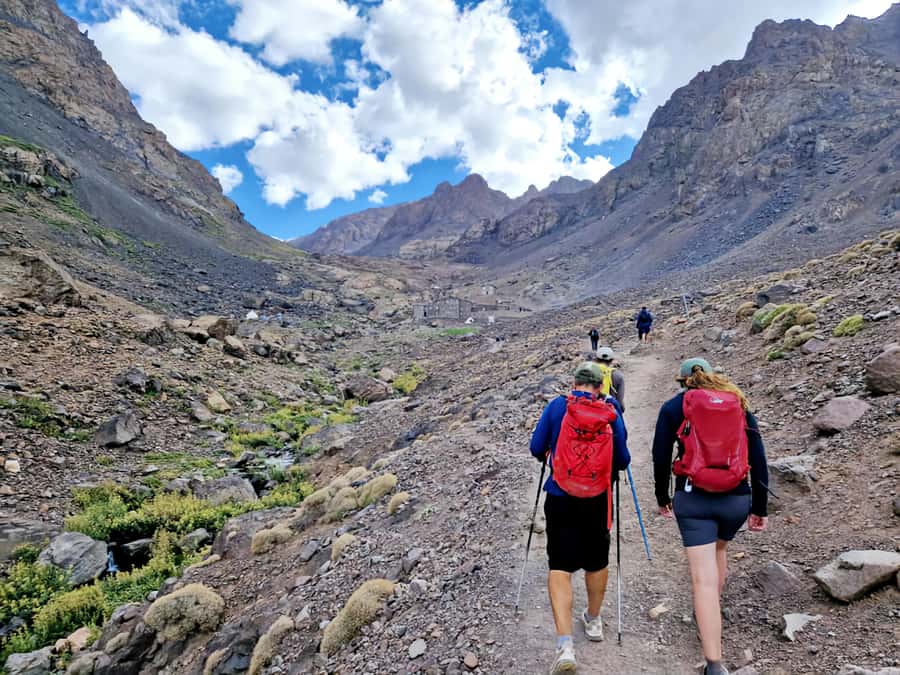 2 Days Mount Toubkal ascent trek via Ait Mizane Valley - Down to the refuge, Imlil, and Marrakech