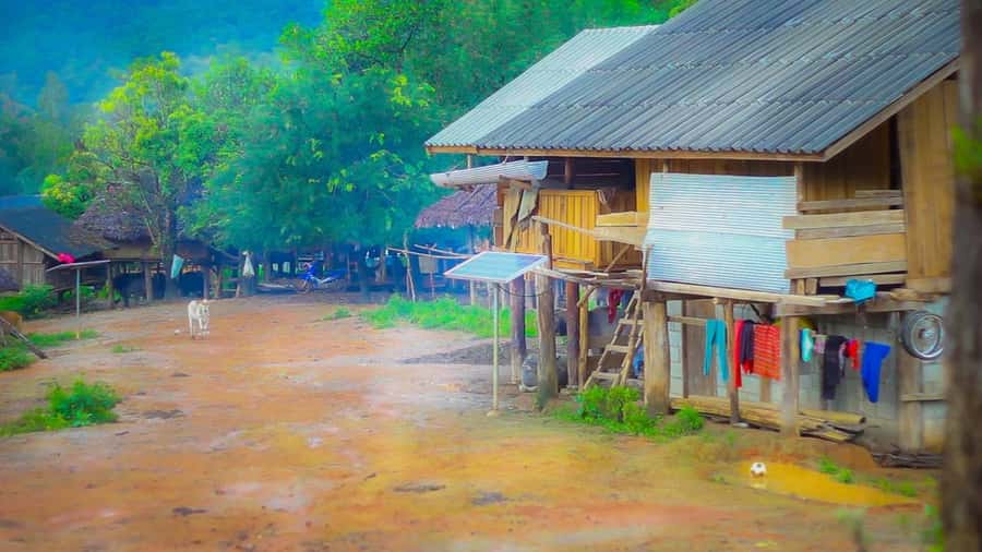 2days 1night : Trekking with Karen people and Doi Inthanon - Cooking and sleeping in the village
