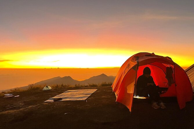 3 days 2 night trekking Rinjani to Summit and lake - Day two: summit sunrise, crater lake, and hot spring