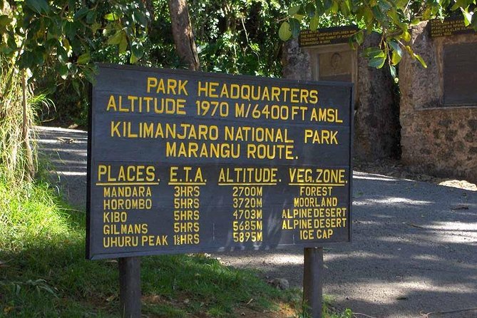 6 Days Marangu Route Trekking - Key points before you book