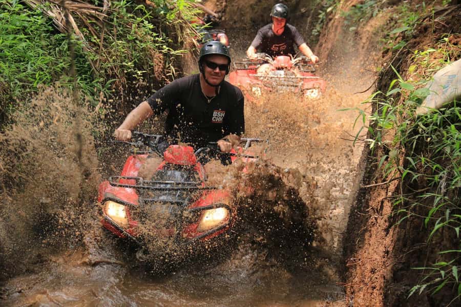 ATV Jungle Trek Bali: Wild Path, Waterfall with Lunch, Guide - Getting fitted with boots and a helmet