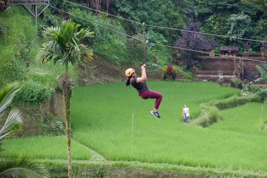 Bali: Mount Batur Sunrise Trek & Ubud Zip-Line Adventure - Flying above Ubud’s jungle and rice fields