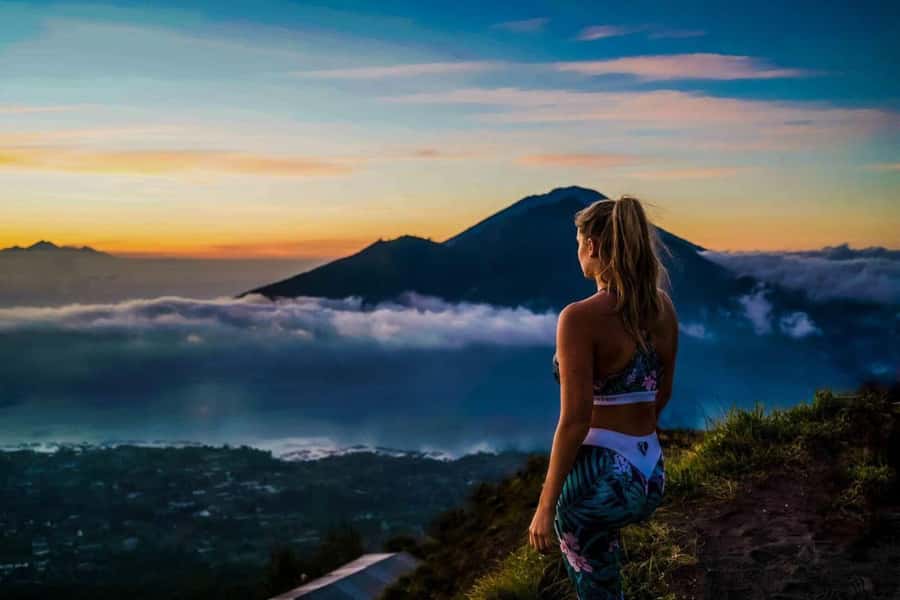 Bali: Mt Batur Sunrise Trek & Taman Sari Waterfall Adventure - Reaching the summit before the sky changes