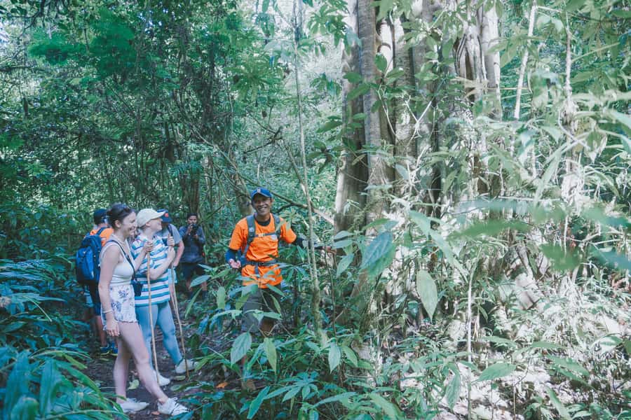 Bali: Munduk Waterfalls Trek, Twin Lakes and Temple Tour - Banyumala Twin Waterfall and the long stair climb