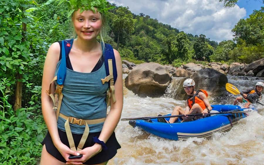 Chiang Mai: 3-Hour Trekking and Inflatable Kayaking Tour - A three-hour walk through orchards and jungle