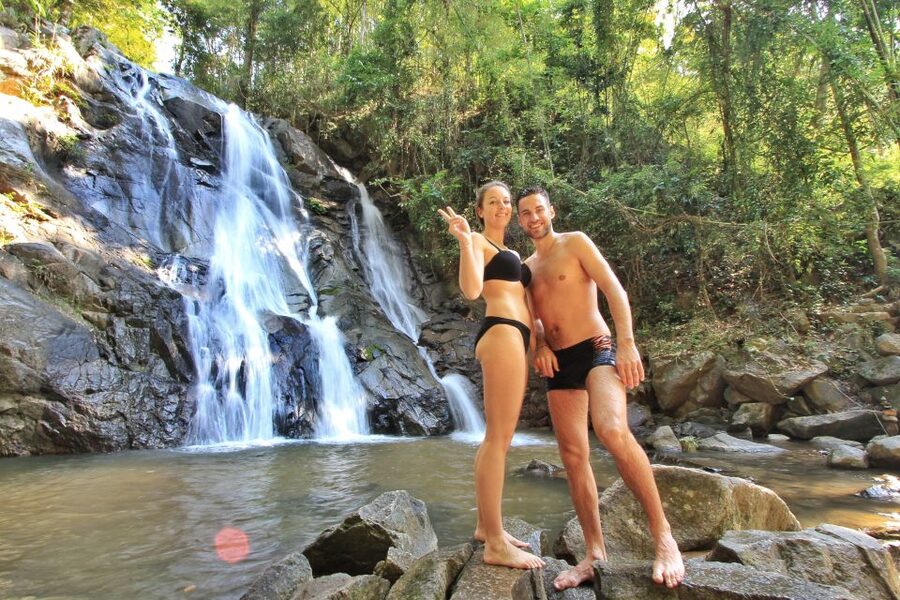 Chiang Mai: Guided Jungle and Waterfall Trek with Transfer - Reaching the 10-meter waterfall