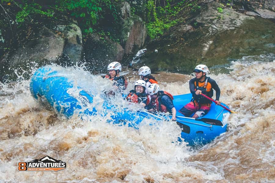 Chiang Mai: Whitewater Rafting and Waterfall Trekking Tour - Rafting 10 kilometers through the Mae Taeng River
