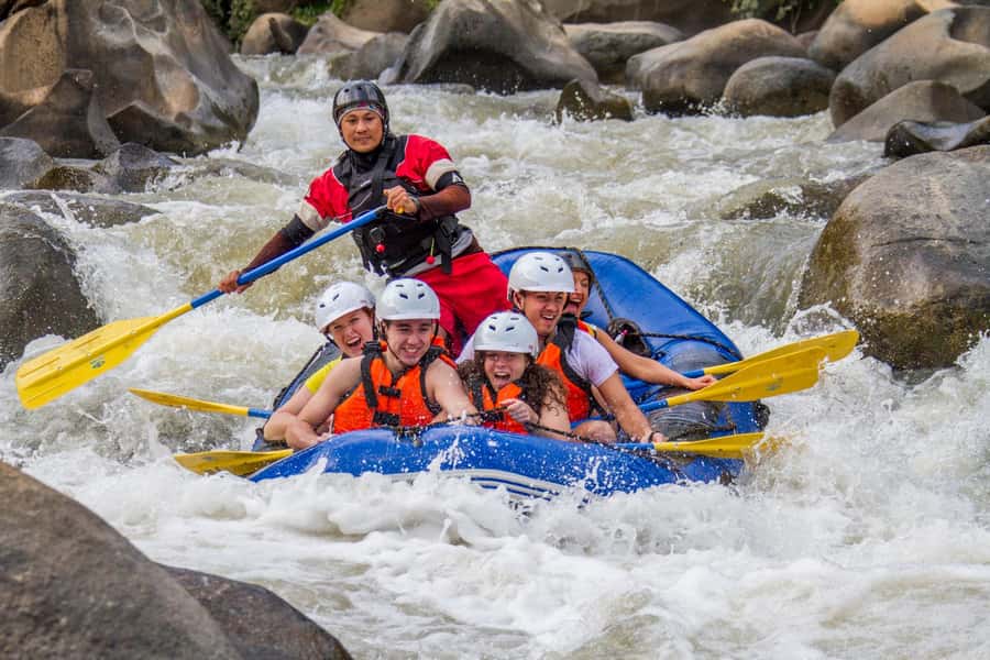 Chiang Mai: Whitewater Rafting and Waterfall Trekking Tour - Trekking through orchards, jungle, and a river bed