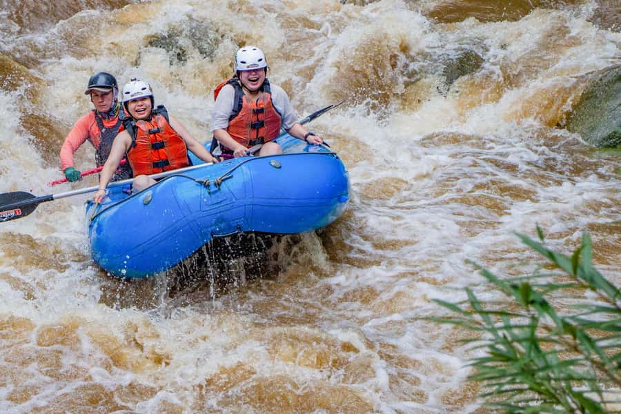 Chiang Mai: Whitewater Rafting and Waterfall Trekking Tour - Getting ready with certified rafting gear