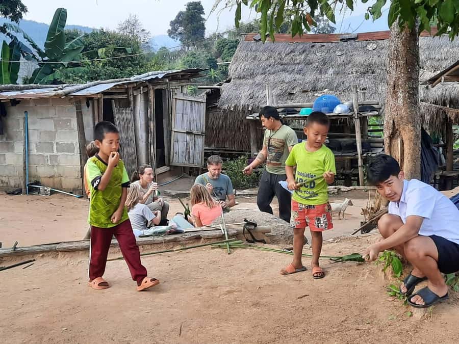 Chiang Rai 1 Day Jungle Trek with Bamboo Lunch & Local Guide - Walking through bamboo, fields, and village country