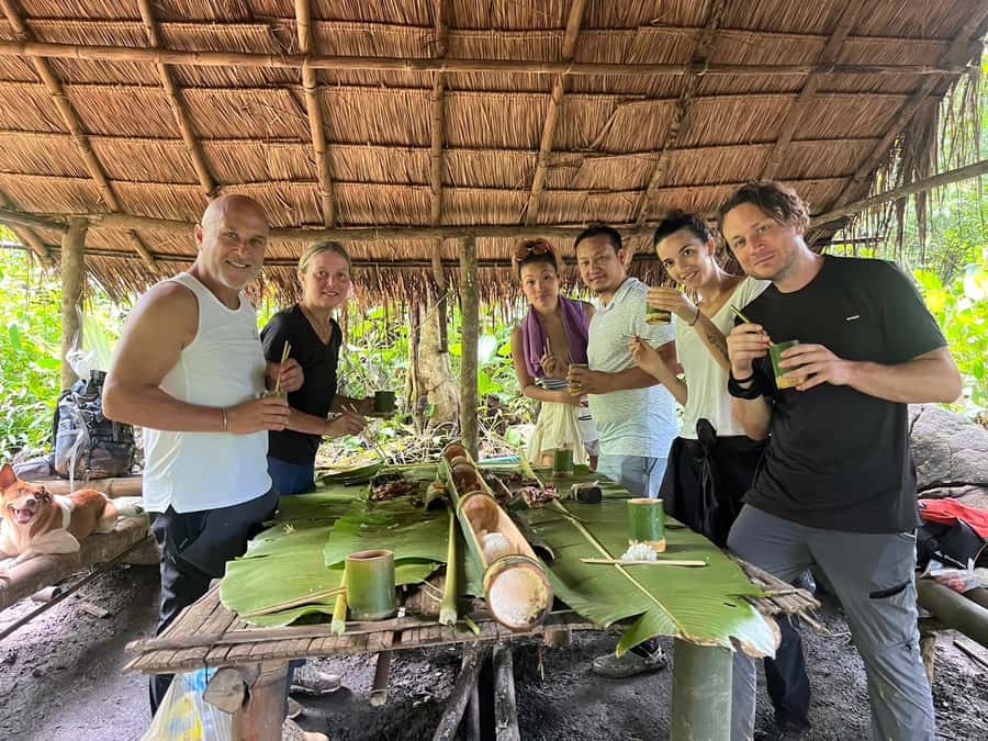 Chiang Rai: Jungle Adventure-Group Trekking & Bamboo Cooking - Bamboo cooking on the mountain