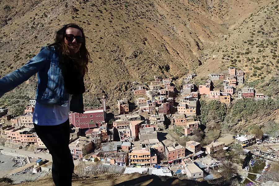 Day Trek In Atlas Mountais & Taoudja Summit 2720m - The view toward Mount Toubkal
