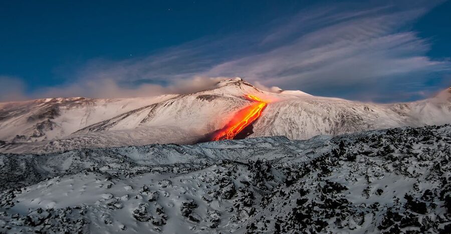 Etna South: High Altitude Winter Trek with an Alpine Guide - Walking above the clouds and below the summit crater
