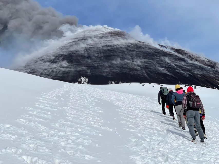 Etna South: High Altitude Winter Trek with an Alpine Guide - Seeing the active summit from a safe distance