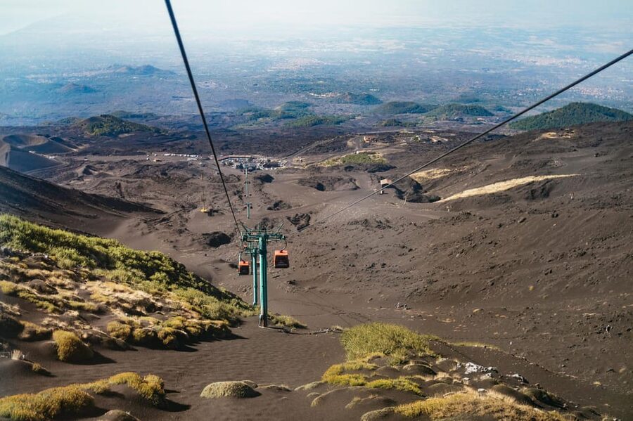 Etna: summit craters trekking with volcano guide 3350mt - The cable car ride from 2,500 meters
