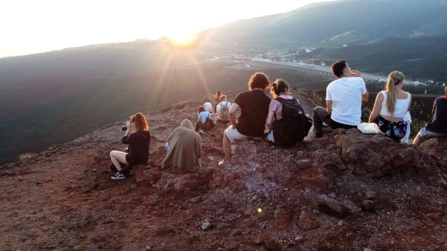Etna Sunset Tour: Volcano trek, Cave & tasting from Catania - Entering Grotta dei Tre Livelli