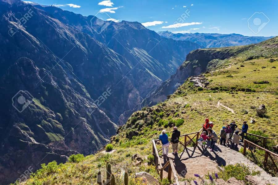 FROM CABANACONDE: 2 DAY COLCA TREK START AT 8:30 IN THE MORNING - Lunch at San Juan de Chuccho breaks up the descent