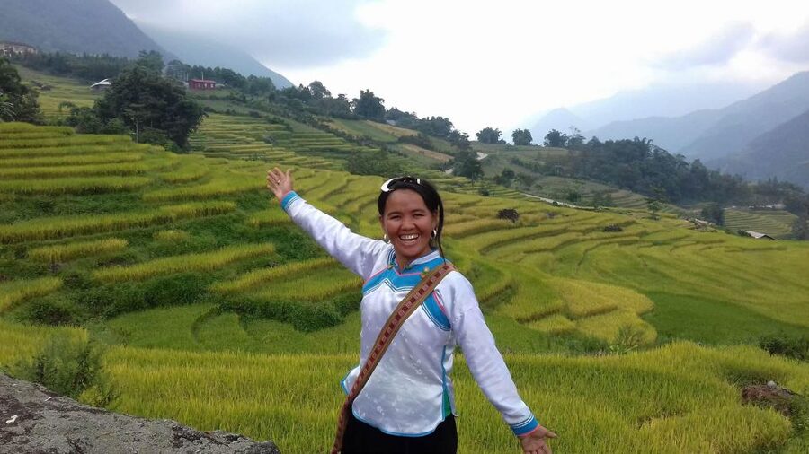 From Sapa: Terrace Fields and Local Villages Trek with Lunch - Terrace fields beyond the usual town view