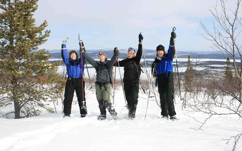 Kiruna: Snowshoe Trek with Warm Beverage and Sandwich - Forty-five minutes into the snowy mountains