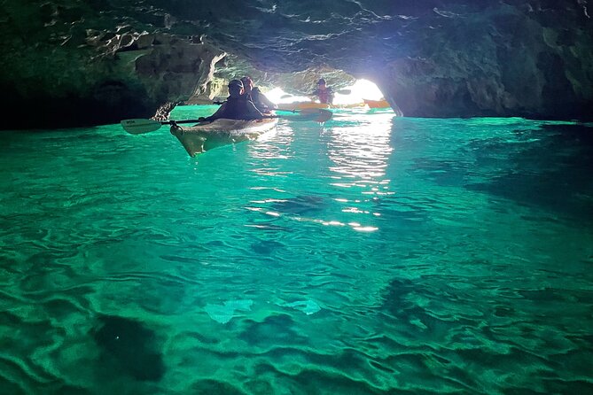Leuca kayak tour + swimming + speleo-trek in cave - Three Doors Cave and Nativity Cave