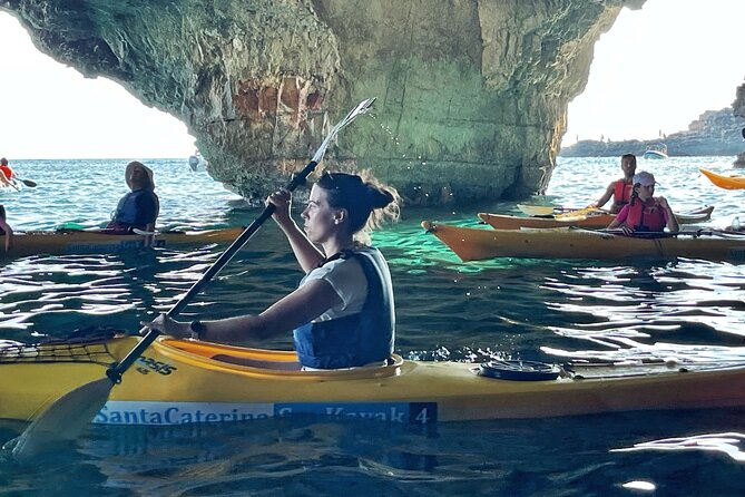 Leuca kayak tour + swimming + speleo-trek in cave - Leave your phone behind and use the guide’s pictures