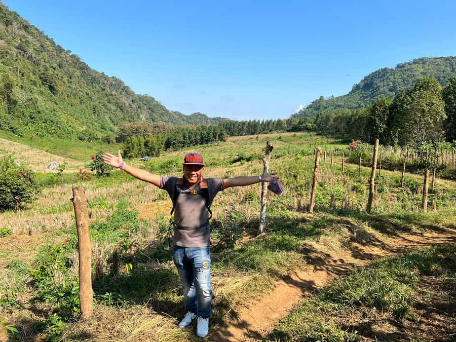 Luang Prabang: Full Day Trek to Kuang Si Waterfall & Village - Leaving Luang Prabang by van
