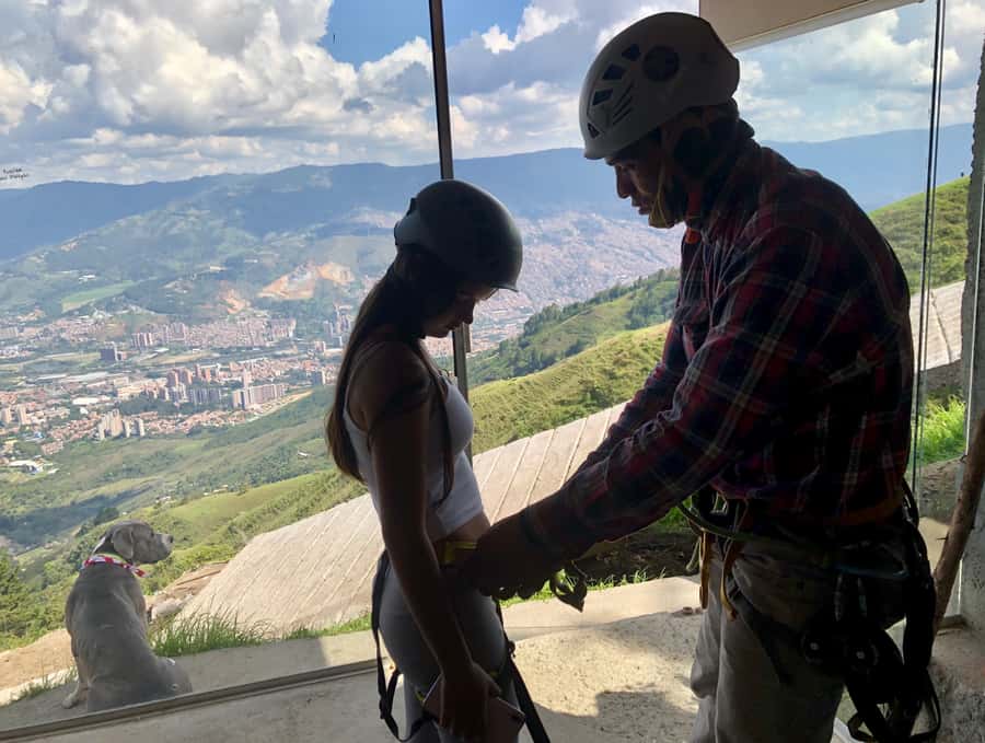 Medellin: Day Trip to Private Zipline and Waterfall Trek - From El Poblado to the mountain site