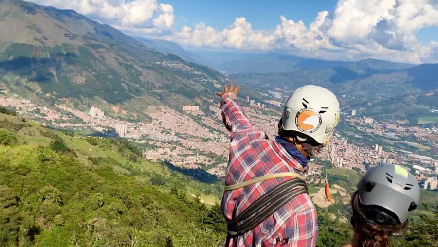 Medellin: Day Trip to Private Zipline and Waterfall Trek - The river zip line leads to the rock wall