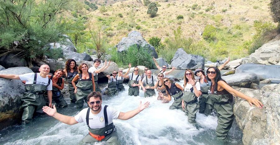 Motta Camastra: River Trekking Tour in the Alcantara Gorges - Walking the 2-kilometer river route