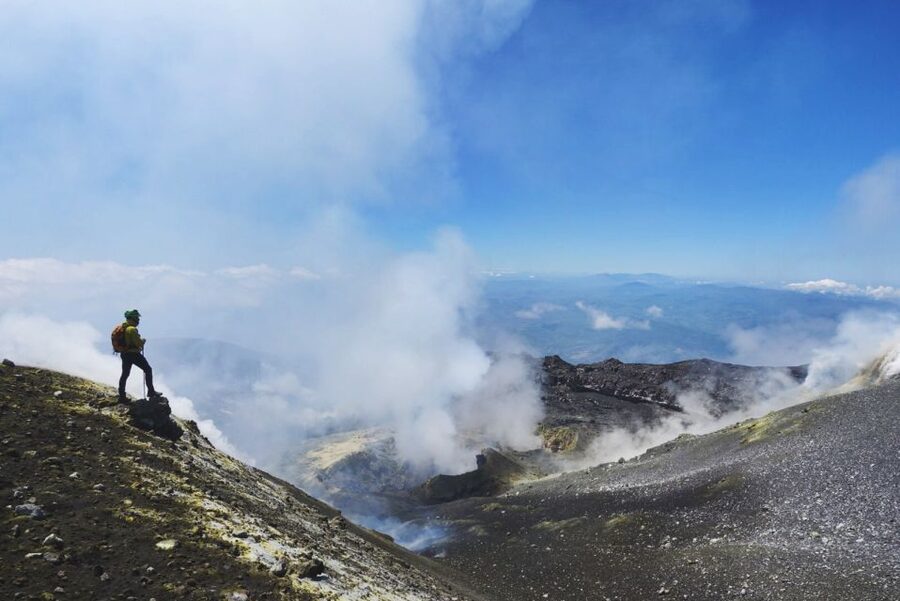 Mount Etna: Summit Crater Trek with Cable Car - The 360-degree view from the summit area