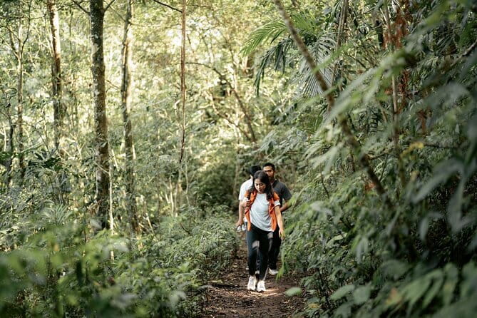 Munduk Twin Lake Jungle Hike, Ulun Danu Temple, & Waterfall - Crossing Tamblingan Lake in a traditional canoe