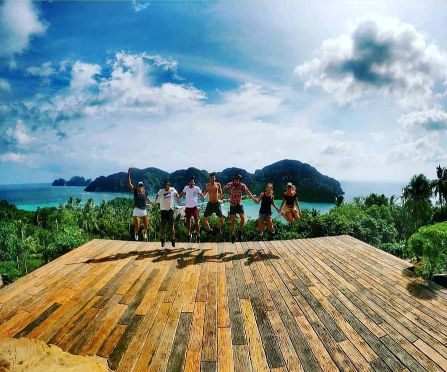 Phi Phi: Guided Jungle Trek & Night Swim with Plankton - The secret bay and sunset at Nui Beach