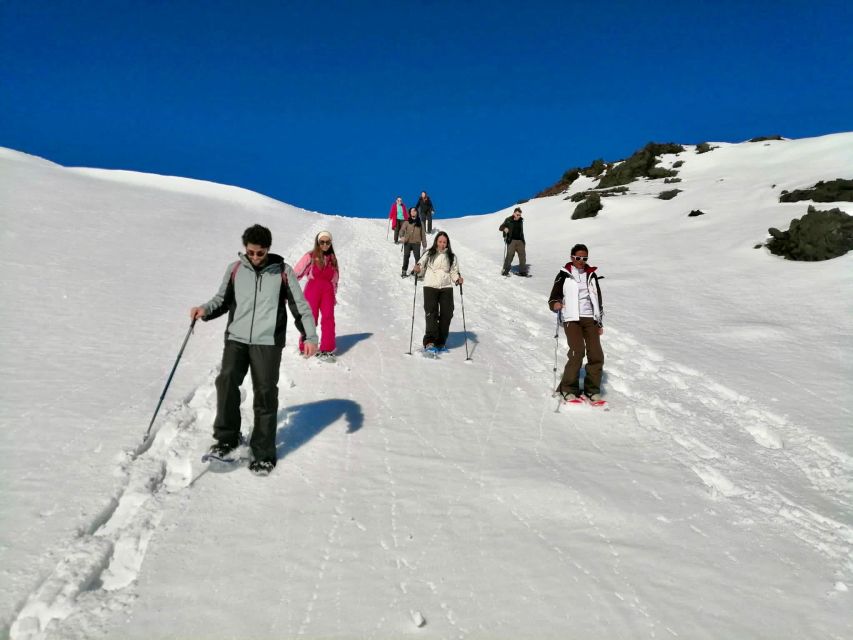 Piano Provenzana: Guided Mt. Etna Snowshoeing Trek - Reaching the large side craters at 2,200 meters