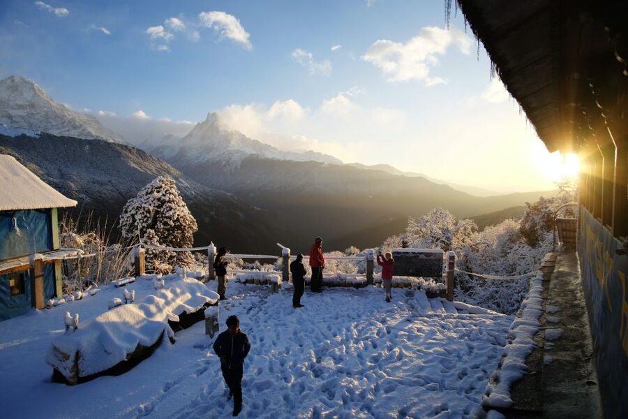Pokhara: 7 Day Annapurna Base Camp Trek - Day 5: Sunrise and the long return to Sinuwa