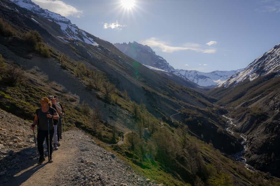 Puerto Natales: Base of the Towers Trekking Experience - Forest, stream, and the approach to the moraine