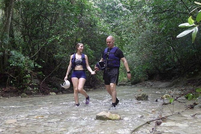Rainforest Trek to Natural Pool - Taino Bay & Amber Cove ports - Reaching the lower waterfall and natural pool