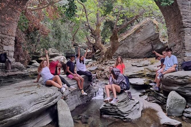 River Trekking to the Waterfall in Andros - The waterfall pool is the reward
