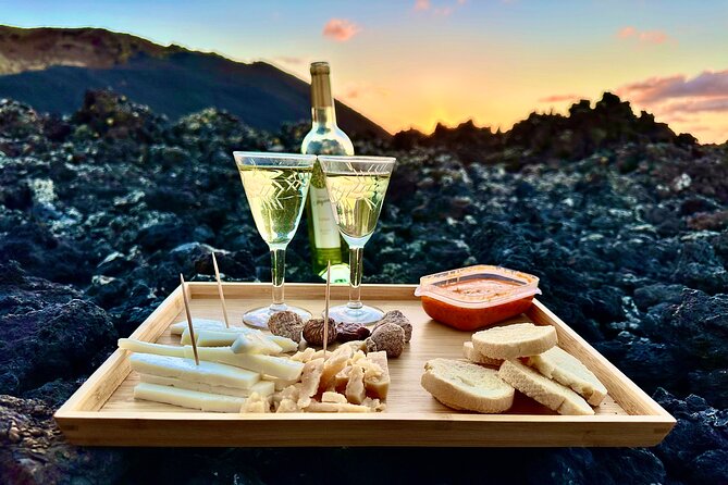 Timanfaya National Park Trekking with a Typical Canarian Snack - Walking inside El Cuervo crater