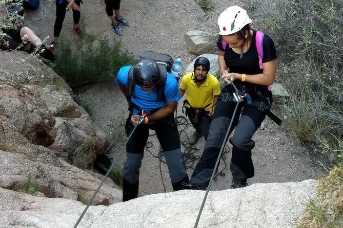 Trekking + Rapeles + Terma de Cacheuta ("Thermal Water Park") - Three rappels, from 13 to 30 meters
