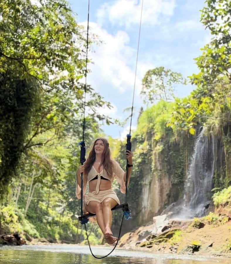 Ubud: Trekking Through Rivers & Forests to Three Waterfalls - Green Canyon swing and natural water fun